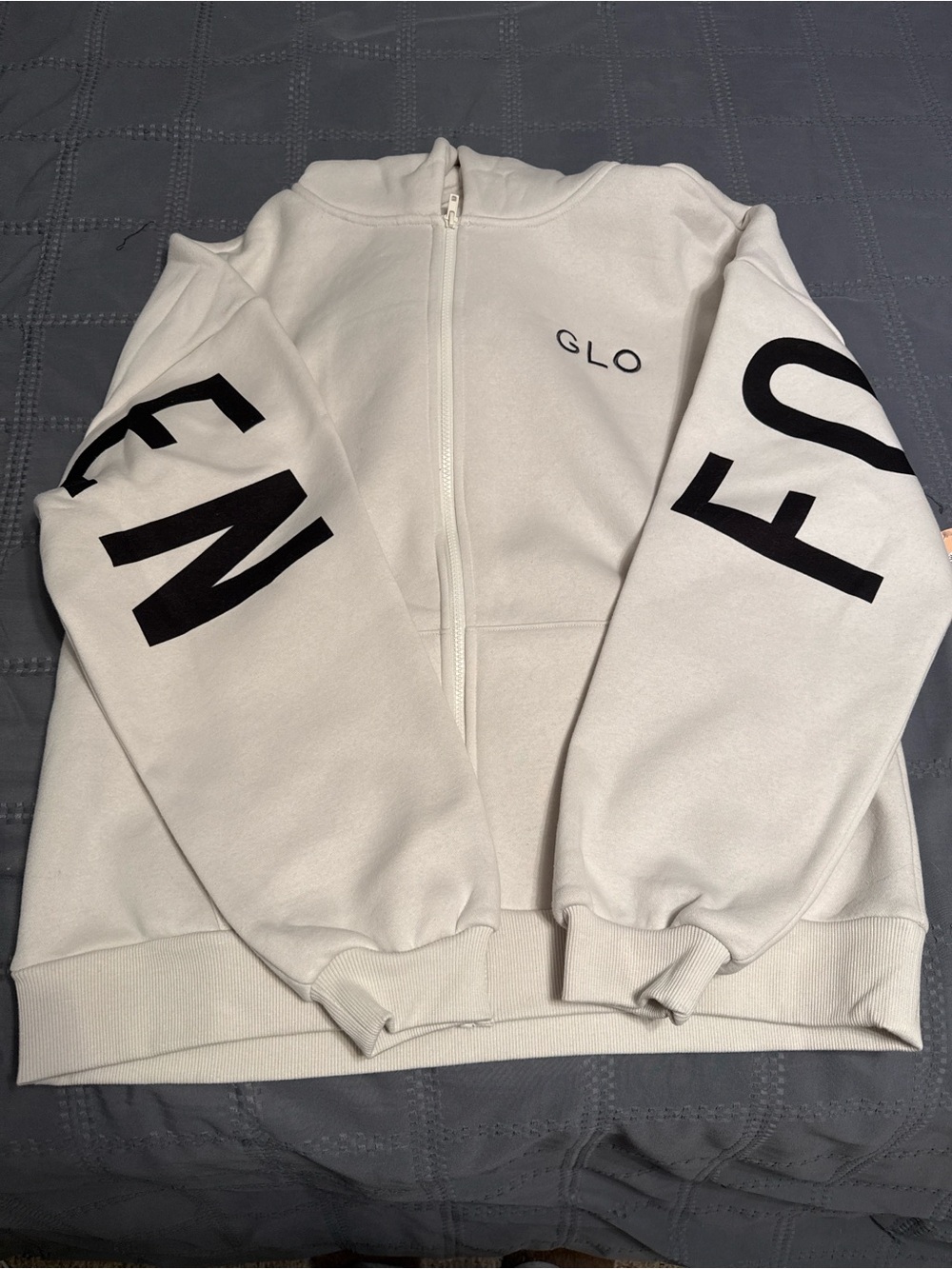GLO Cream Zip-Up Hoodie